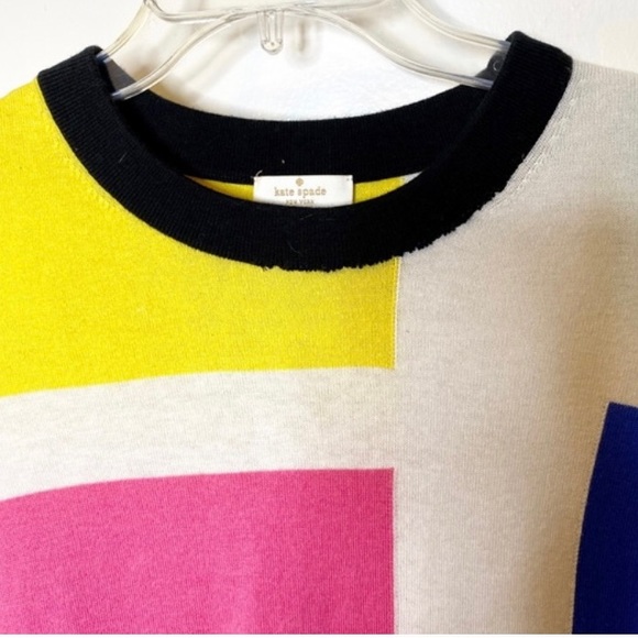 Kate Spade Rylee Colorblock Silk Cashmere Blend Sweater - Picture 4 of 5